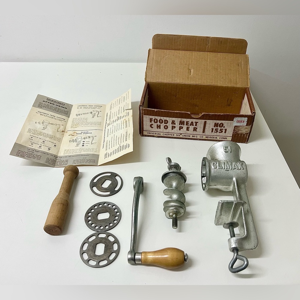 Mid Century Vtg Universal Climax 1551 Food Chopper Meat Grinder Sausage Maker